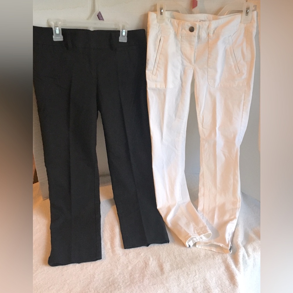 Loft - Two Pair of Pants - Black/White - Size 0P